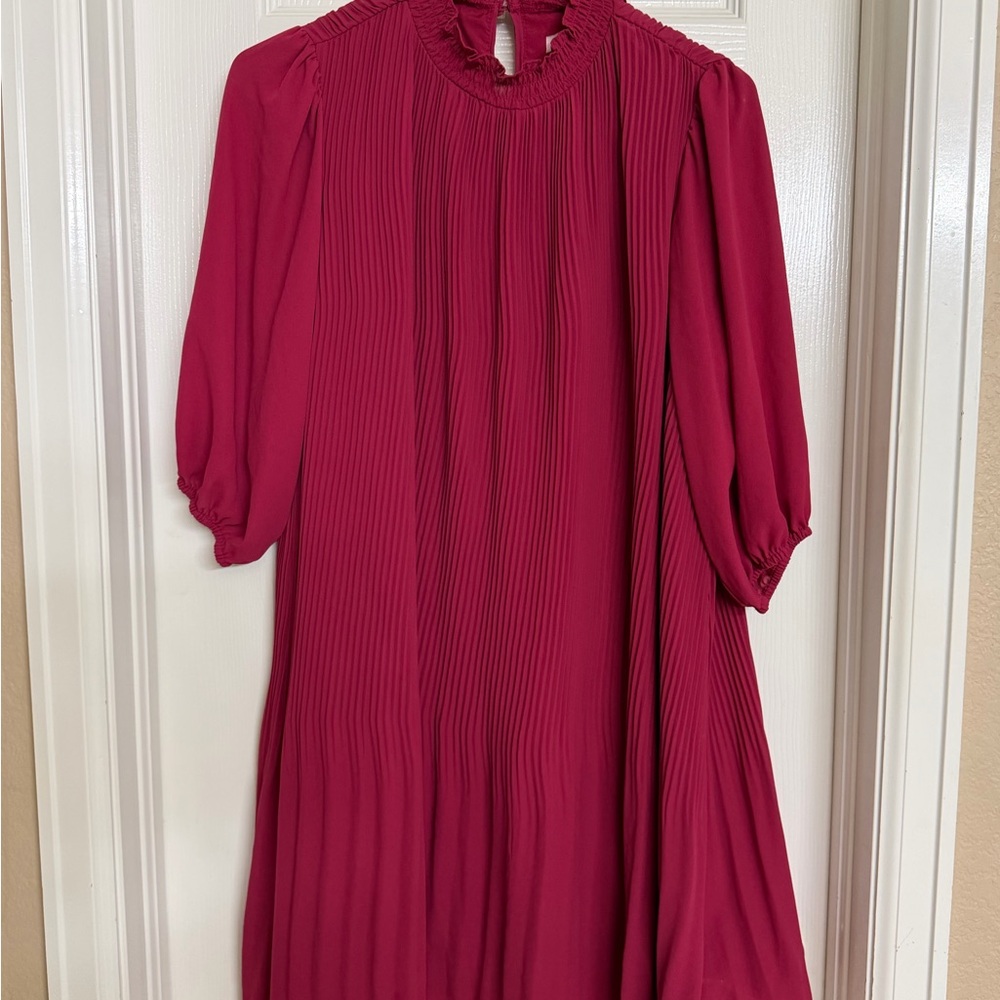 Nanette Lepore Pink Pleated Dress